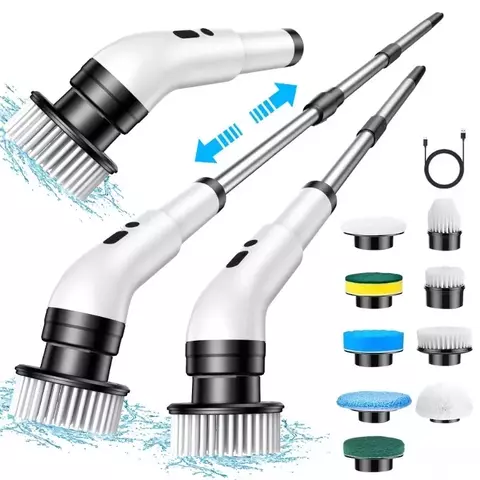 Escova de limpeza elétrica portátil multifuncional nove em um com função tel