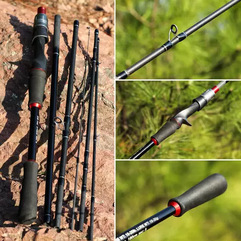 Vara de Pesca em Fibra de Carbono Leve e Resistente