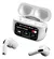 Auriculares premium con cancelación activa de ruido y estuche de carga con pantalla táctil integrada para control de reproducción y ajustes de sonido en tiempo real.