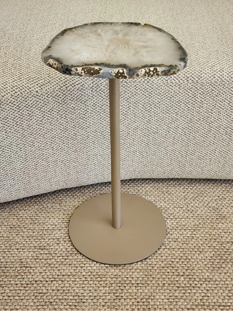 Pedra Ágata com Ametista Borda Polida