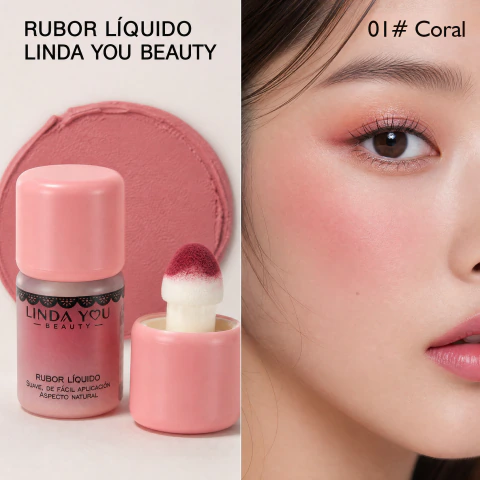 RUBOR LIQUIDO CON ESPONJA LINDA YOU LY7024