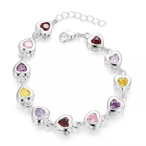 Pulseiras corrente bela pedra cristal