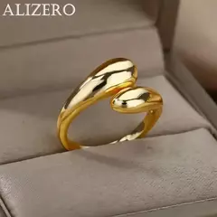 Anel 925 prata esterlina suave gota de água - loja online