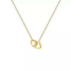Colar simples duplo coração pingente - Joie d’Or