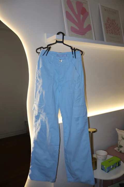 Calça Cargo Azul