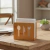 Porta Guardanapos com Detalhe Talheres em Bambu Natural – 14 cm