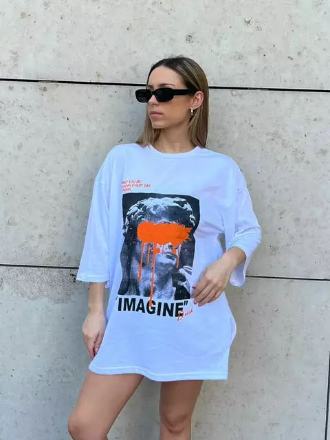Remera Oversize Imagine Unisex - comprar online
