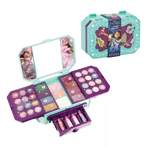 Maleta de Maquiagem Infantil Sombras, Batom, Brilho e Blush Disney Encanto Fenzz.
