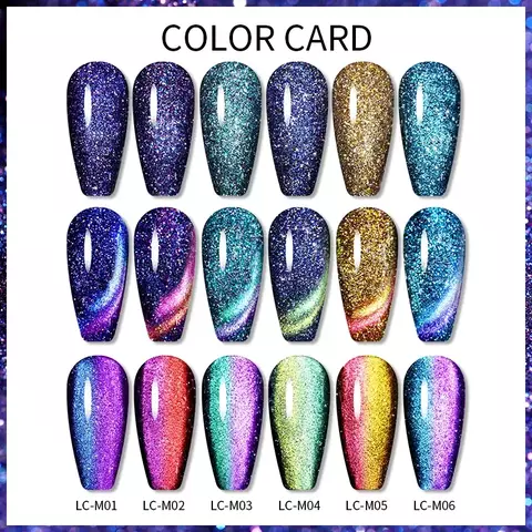 LILYCUTE 7ml Fluxo Gato Esmalte Gel Magnético Semi Permanente Glitter Gel Magnético para Unhas Soak Off Gel UV Verniz em Gel para Arte em Unhas