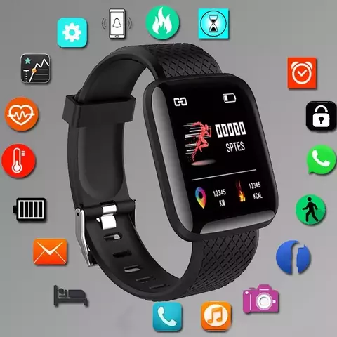 Smartwatch masculino feminino relógios de pulso inteligente mensagem monitor de