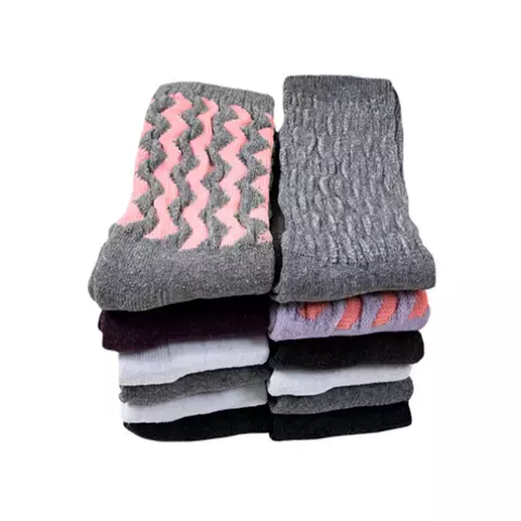 Kit 5 Pares de Meias Aeróbica Feminina Alta Qualidade Fitness Cano Alto Antider