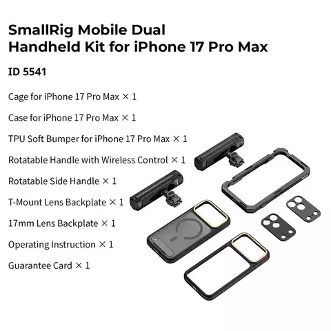 Kit portátil duplo móvel SmallRig para iPhone 17 Pro /Pro Max com alça sem fi