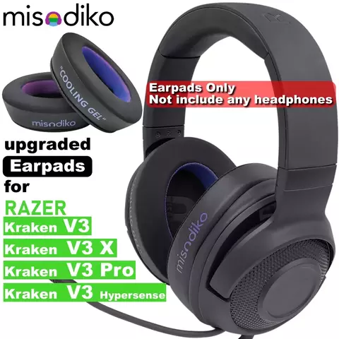 Misodiko Almofadas de substituição para fones de ouvido atualizados para Razer