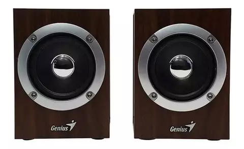 PARLANTES GENIUS "SP HF280" USB 6W WOOD madera
