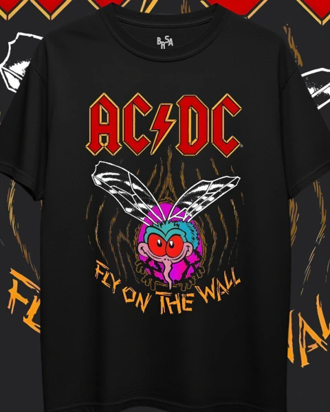 Camiseta Streetwear BRSA - Fly on the Wall - ACDC - Rock