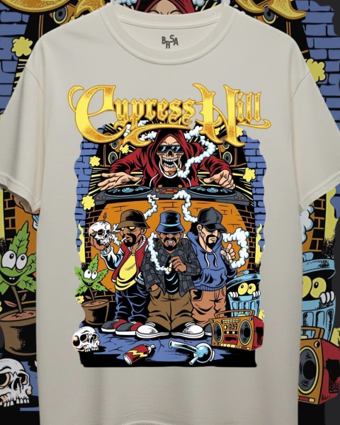 Camiseta Streetwear BRSA - Smk club - Cypress Hill