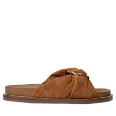 Chinelo Feminino Carrano Papete Couro Marrom - 891021