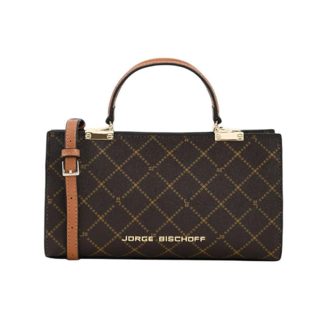 Bolsa Feminina Jorge Bischoff Monograma Marrom - JBGF