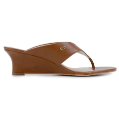 Tamanco Feminino Luz Da Lua Anabela Marrom Caramelo - 6108