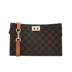 Bolsa Feminina Jorge Bischoff Monograma Marrom - JBGF