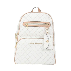 Mochila Feminina Jorge Bischoff Monograma Branca - JBGF