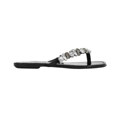Chinelo Feminino Loucos e Santos Rasteira Preto - L10133