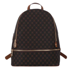 Mochila Feminina Luz Da Lua Monograma Marrom MC - 1018