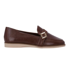Loafer Feminino Luz Da Lua Couro Marrom Trufa - 8112