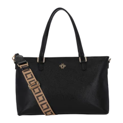 Bolsa Feminina Luz Da Lua New Couro Shopping Preta - 2000