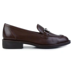 Mocassim Feminino Mezzo Punto Couro Marrom Chocolate - 0041