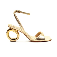 Sandália Feminina Cecconello Cristal Ouro Dourada - 2193
