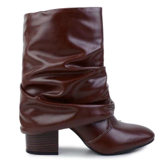 Bota Feminina Suzana Santos CB Capa Removível Marrom - 3246