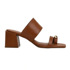 Tamanco Feminino Jorge Bischoff Couro Marrom Mascavo - J1360