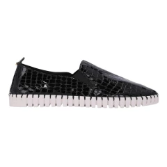 Tênis Feminino Luz Da Lua Alligator Couro Preto - 6013