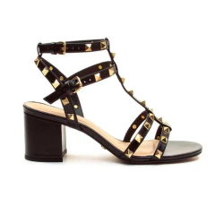 Sandália Feminina Cecconello Couro Preta - 3033