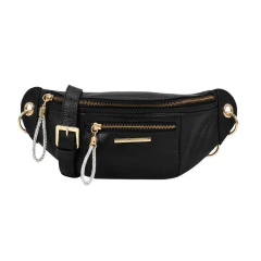 Pochete Feminina Jorge Bischoff Bag Belt Preta - JBGF