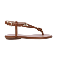 Sandália Feminina Luz Da Lua Rasteira Marrom Caramelo - 5221