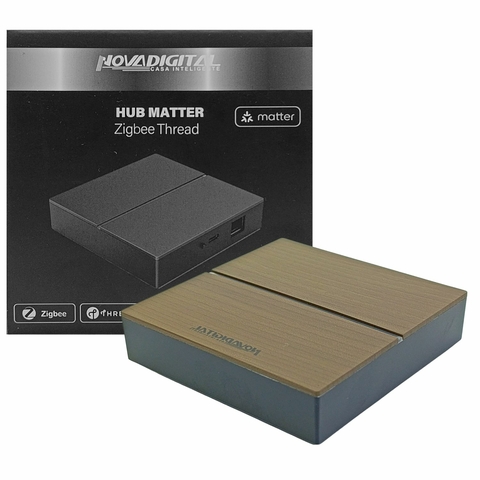 Hub Universal Matter cor Madeira Novadigital HNZ-MATTER Zigbee Anatel