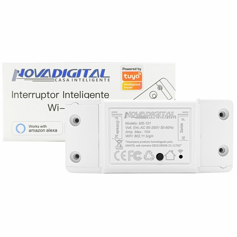 Módulo Relé Wifi Novadigital MS-101 para Automação Residencial Anatel