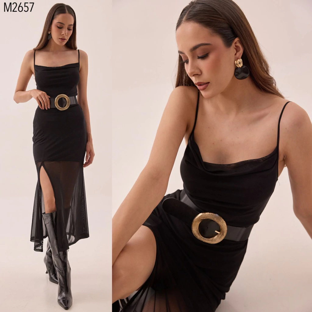 VESTIDO MESH TIRANTE