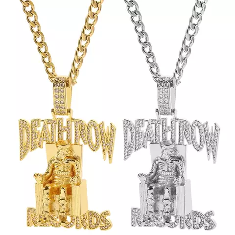 ChainRevolt Prisoner Ice – Colar Hip Hop Death Row Records com Pingente Strass Premium