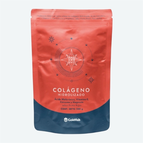 Colágeno Hidrolizado con Ácido Hialurónico, Vitamina C, Magnesio y Cúrcuma GOLDFISH en polvo - comprar online