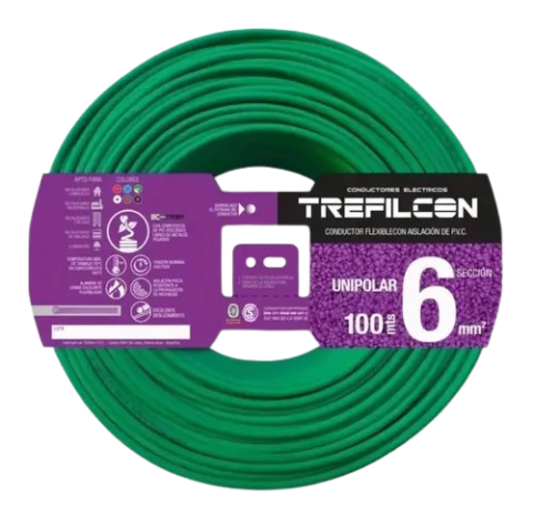 CABLE UNIPOLAR 6mm² VERDE-AMARILLO - comprar online
