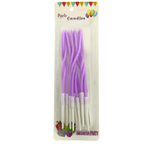 Vela Espiral Larga Pastel x12 - ZAPP 