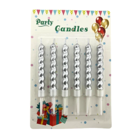 Vela Entorchada Cromada x6 - ZAPP 