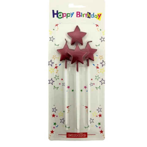 Vela Palito Estrella Larga x4 - tienda en línea