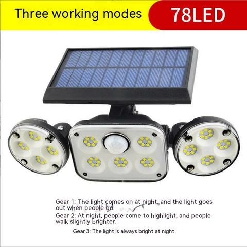 Luz Solar Externa para Casa com Sensor de Movimento à Prova d'Água