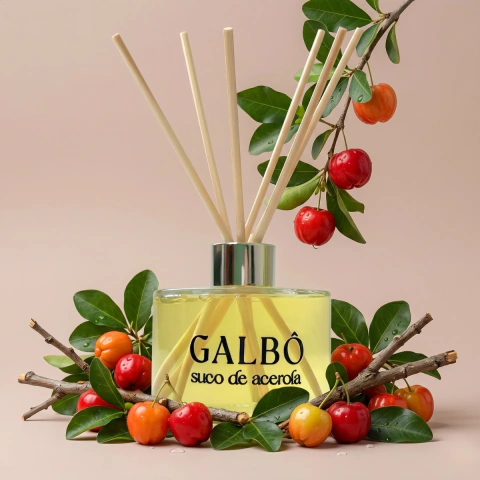Difusor de ambiente com varetas Suco de Acerola 240ml Galbô