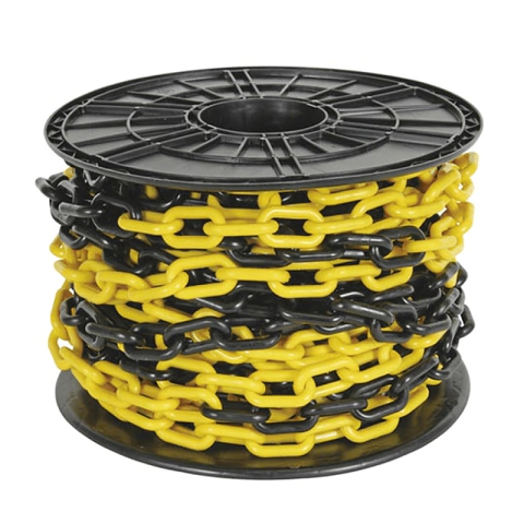 S34-Cadena Plastica Nª6- Amarillo y negro. Entrega Rollo 30mts.