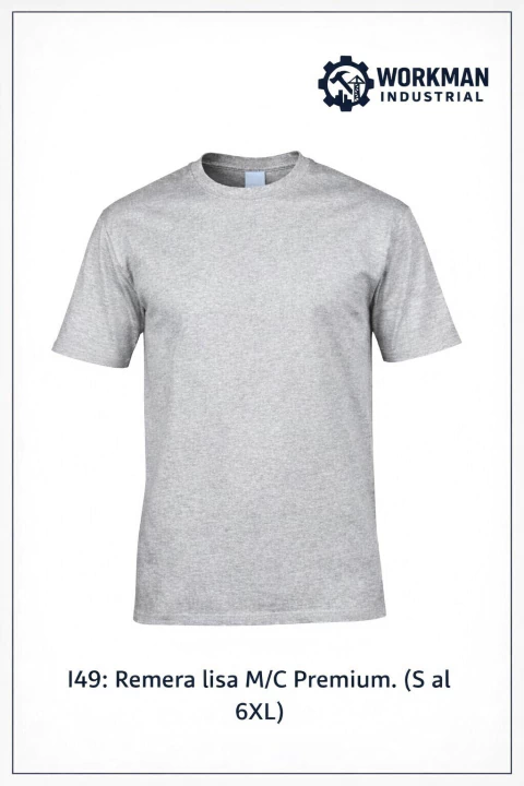 I49-Remera lisa M/C Premium. (S al 6XL)
